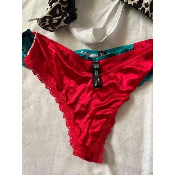 Vintage Smart & Sexy XL Thong Panties 3-Pack Animal Red White - Picture 6 of 11